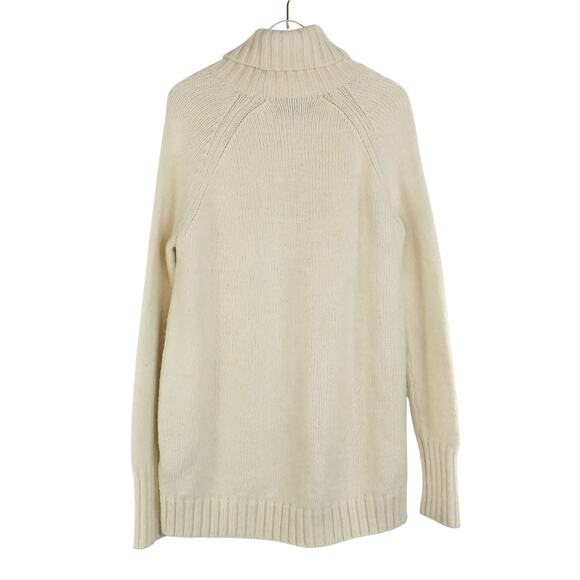 American Eagle Cream Wool Alpaca Knit Turtleneck Sweater Women's Small - Picture 3 of 5